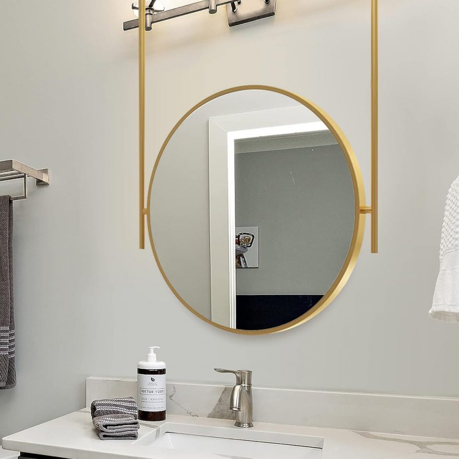 آویزان کردن آینه دستشویی