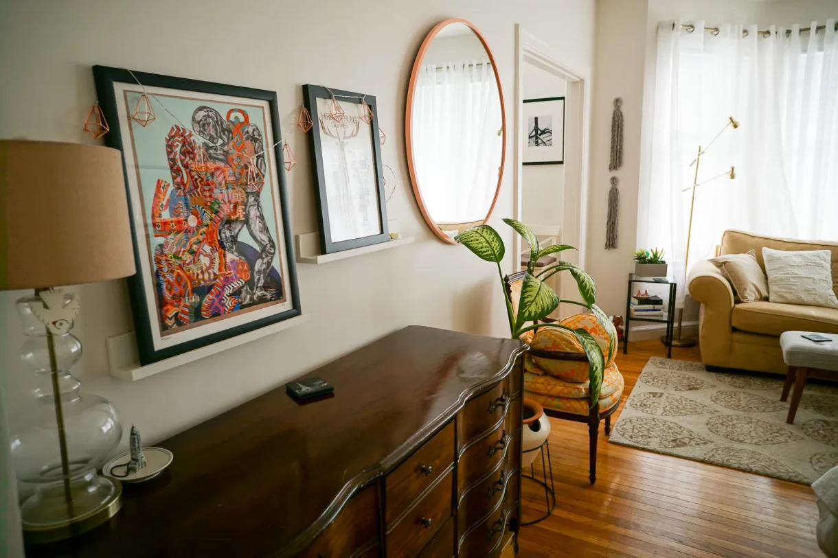 ایده برای تزئین آینه گرد